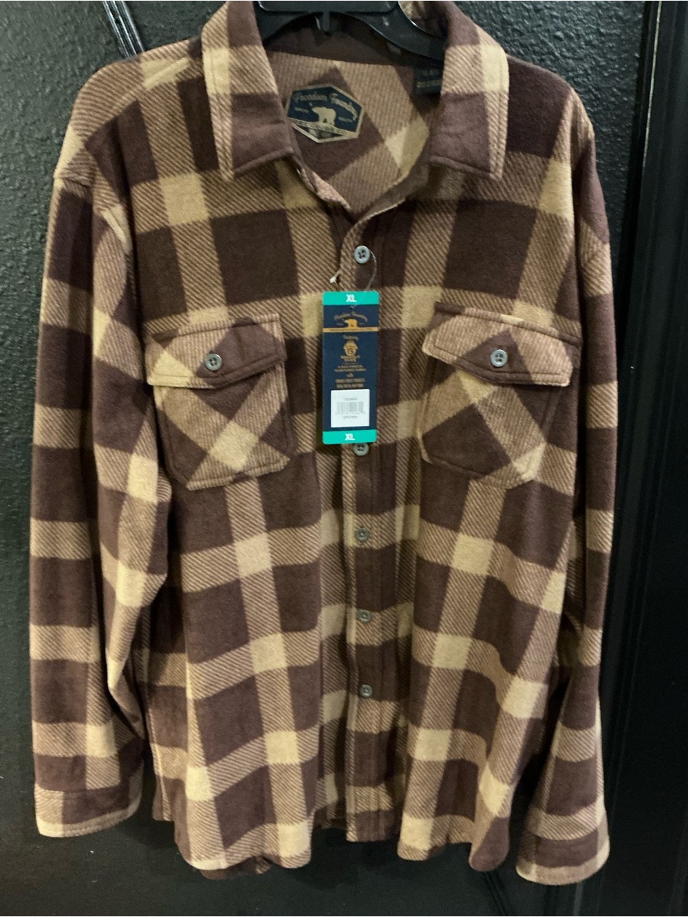 Freedom Foundry Mens XL Buffalo Plaid Fleece Shacket Super Soft NWT